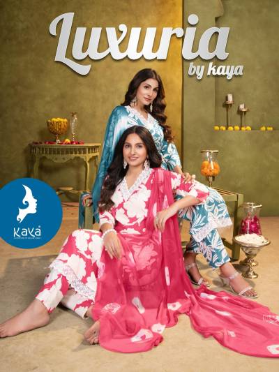LUXURIA BY KAVYA KURTI DESIGNER RAYON PRINT SALWAR SUIT WHOILESALER IN INDIA